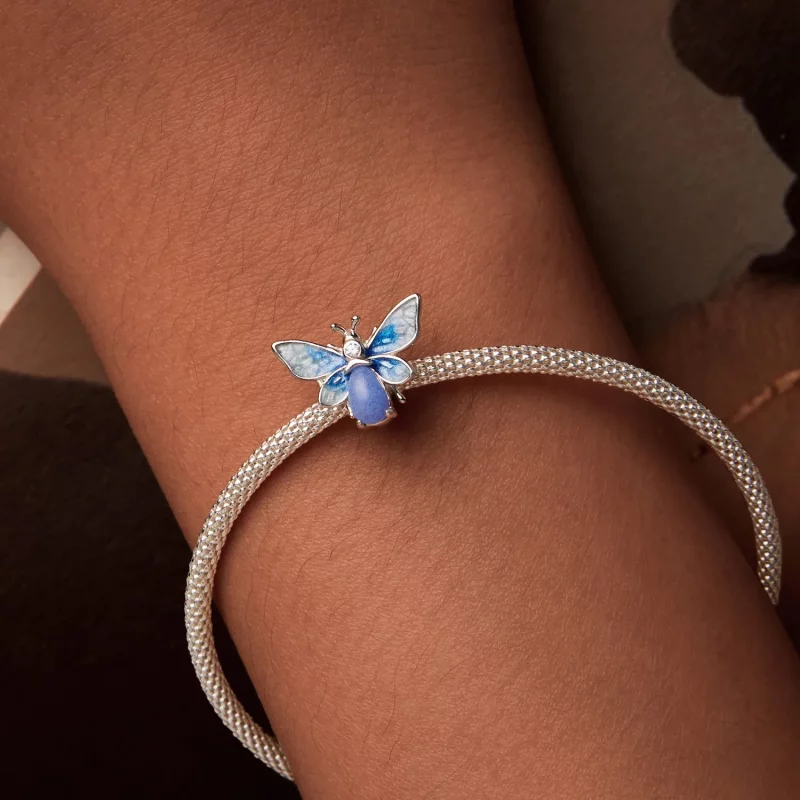 (afbeelding voor) PANDORA Stijl Lichtgevende Blauwe Bij Charm - SCC2734 - Bekijken 3