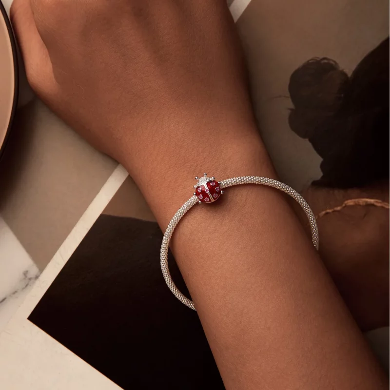 (afbeelding voor) PANDORA-stijl Glow-In-The-Dark Lieveheersbeestje Charm - SCC2735 - Bekijken 2