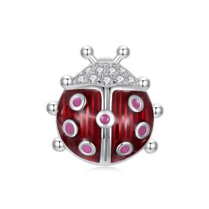 (afbeelding voor) PANDORA-stijl Glow-In-The-Dark Lieveheersbeestje Charm - SCC2735