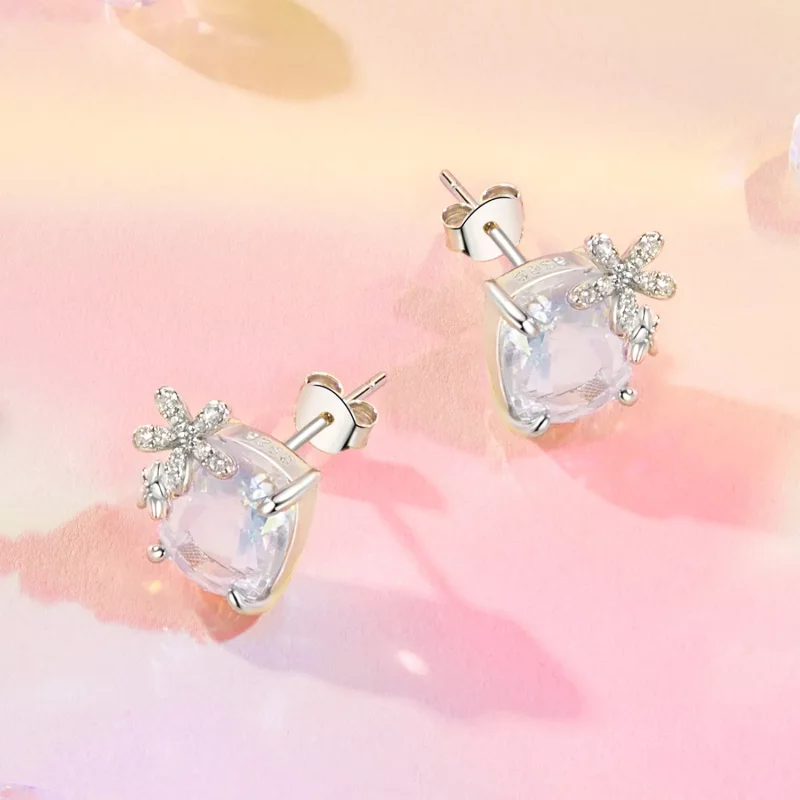 (afbeelding voor) PANDORA Stijl Fantasy Flower Hoofdsteen Oorbellen - SCE1724 - Bekijken 3