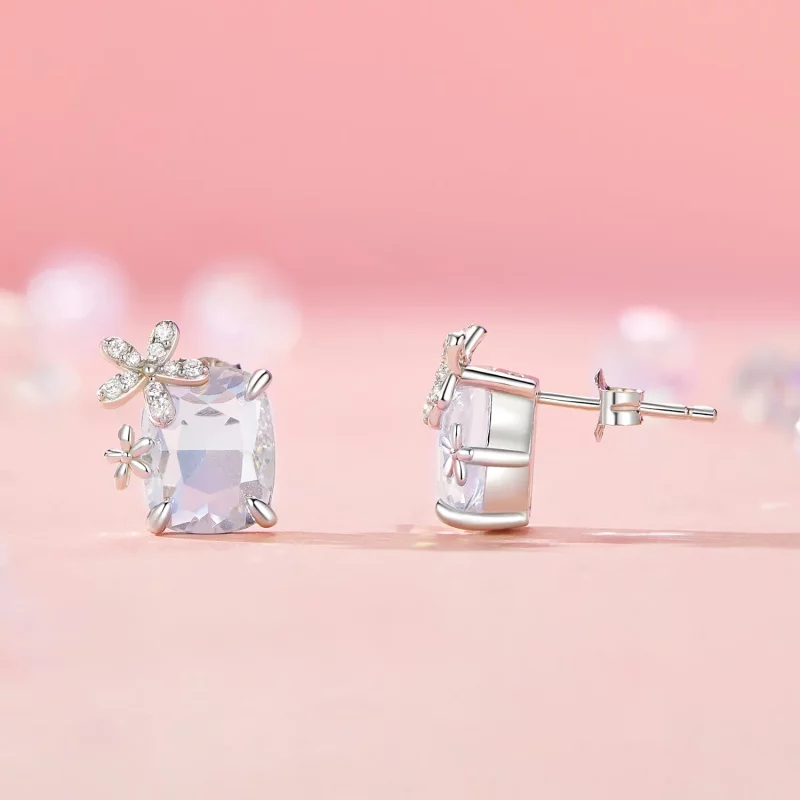 (afbeelding voor) PANDORA Stijl Fantasy Flower Hoofdsteen Oorbellen - SCE1724 - Bekijken 4
