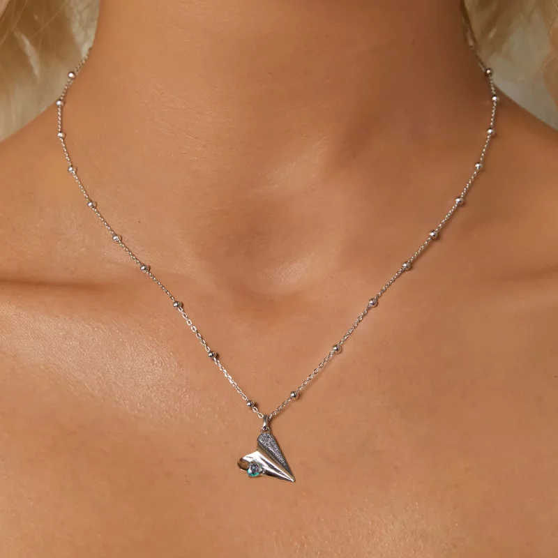 (afbeelding voor) PANDORA Stijl Vliegtuig Zwarte Kleur Ketting - SCN516 - Bekijken 5