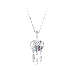 (afbeelding voor) PANDORA Stijl Love Tree Of Life Dream Catcher Ketting - SCN519