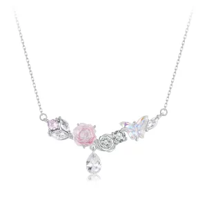 PANDORA Stijl Fantasy Vlinder Bloem Hanger - SCN521 (afbeelding voor) PANDORA Stijl Fantasy Vlinder Bloem Hanger - SCN521