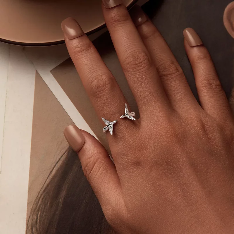 (afbeelding voor) PANDORA Stijl Asuka Open Ring - SCR1006-E - Bekijken 6
