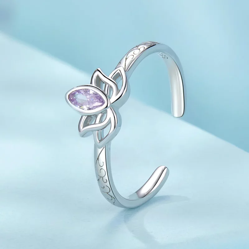 (afbeelding voor) PANDORA Stijl Lotus Open Ring - SCR1020-E - Bekijken 2
