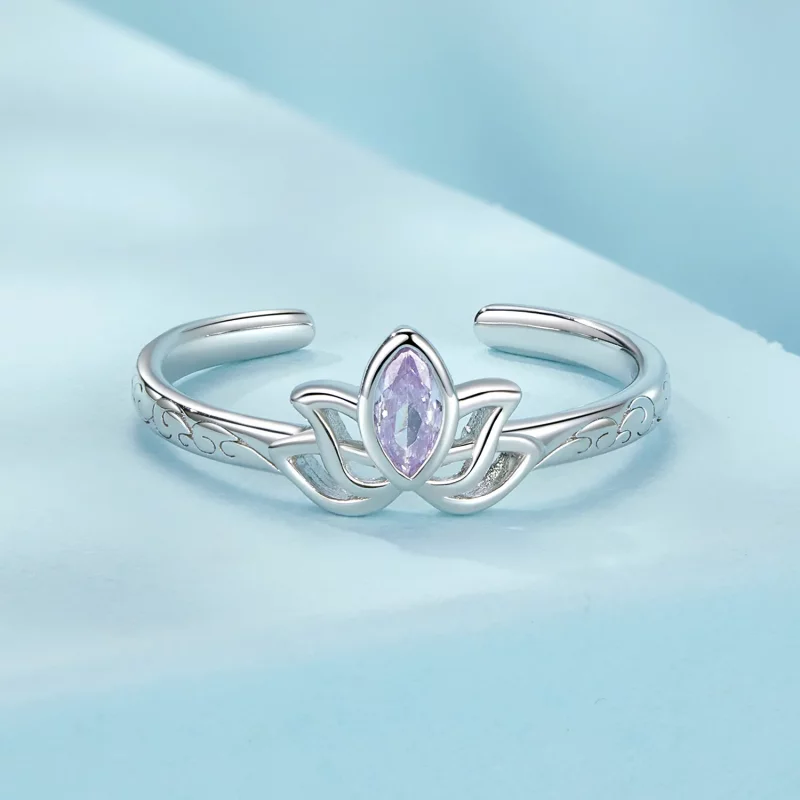 (afbeelding voor) PANDORA Stijl Lotus Open Ring - SCR1020-E - Bekijken 3