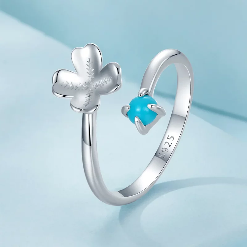 (afbeelding voor) PANDORA Stijl Vierblad Klaver Open Ring - SCR1023-E - Bekijken 2