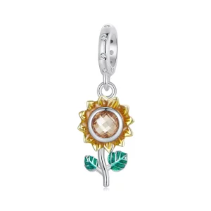 (afbeelding voor) PANDORA-stijl Zonnebloem Hangende Dangler - SCX151