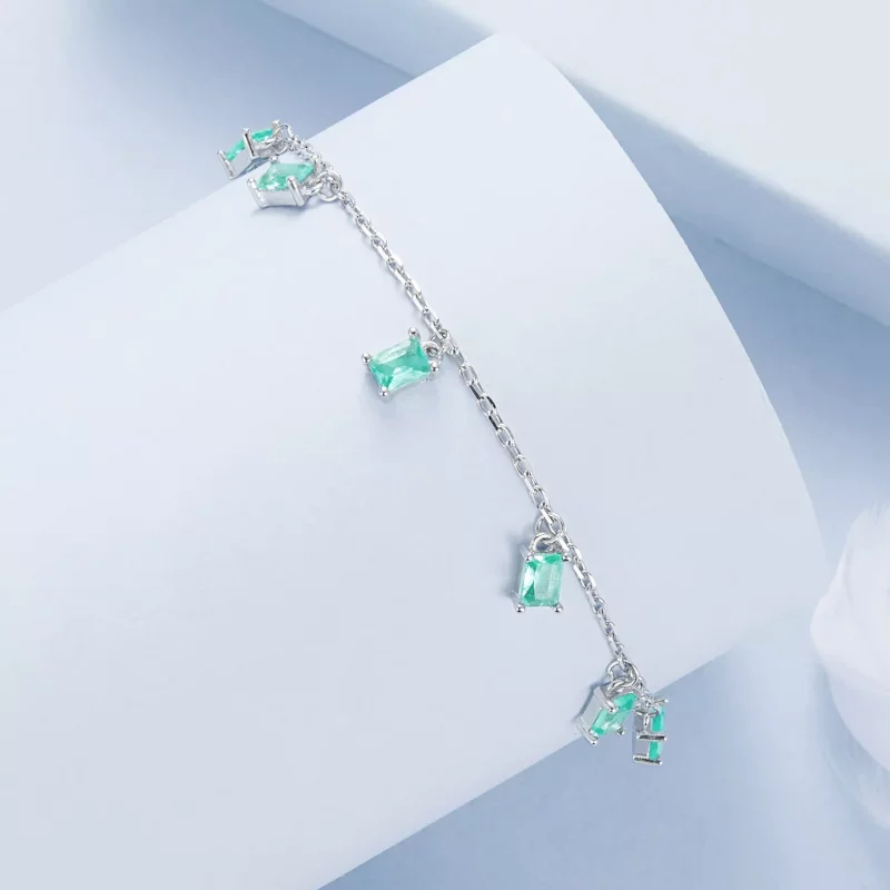 (afbeelding voor) PANDORA Stijl Groen klein kwastje armband - BSB168 - Bekijken 2