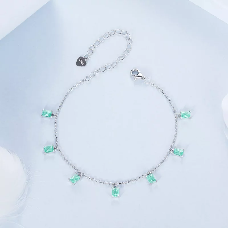 (afbeelding voor) PANDORA Stijl Groen klein kwastje armband - BSB168 - Bekijken 3