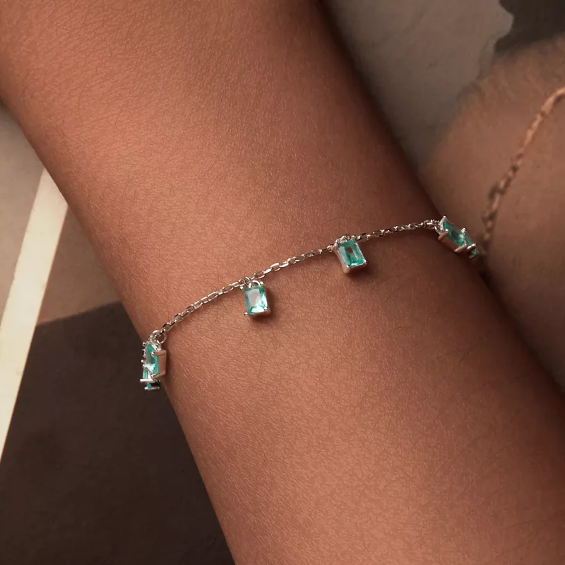 (afbeelding voor) PANDORA Stijl Groen klein kwastje armband - BSB168 - Bekijken 5