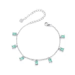 (afbeelding voor) PANDORA Stijl Groen klein kwastje armband - BSB168
