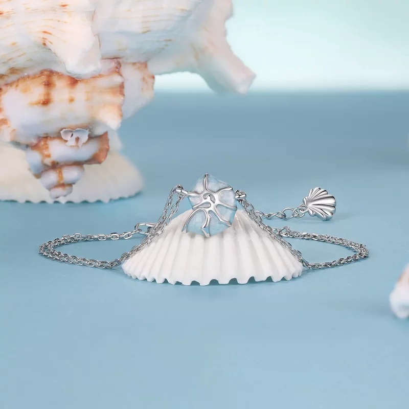 (afbeelding voor) PANDORA Stijl Blauwe Schelp Armband - BSB176 - Bekijken 3