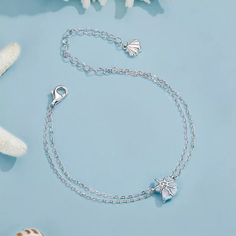 (afbeelding voor) PANDORA Stijl Blauwe Schelp Armband - BSB176 - Bekijken 4