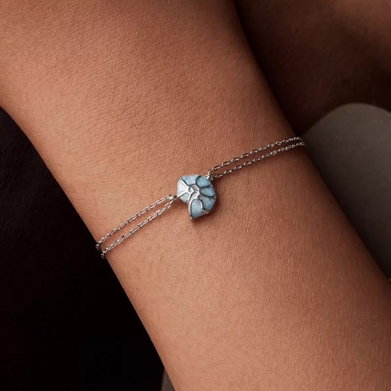 (afbeelding voor) PANDORA Stijl Blauwe Schelp Armband - BSB176 - Bekijken 8