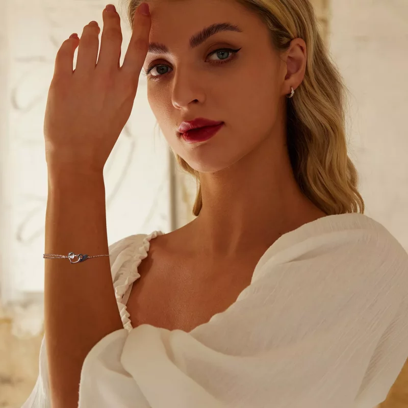 (afbeelding voor) PANDORA Stijl Dubbele Hart Armband - BSB178 - Bekijken 6