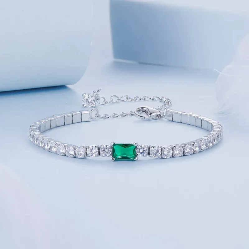 (afbeelding voor) PANDORA Stijl Elegant Smaragdgroen Armband - BSB179 - Bekijken 3