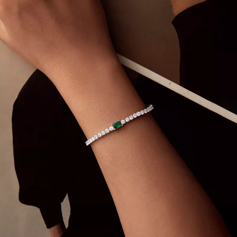 (afbeelding voor) PANDORA Stijl Elegant Smaragdgroen Armband - BSB179 - Bekijken 4