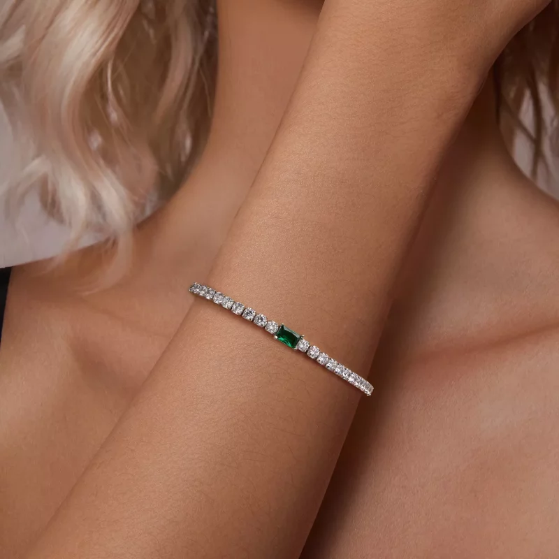 (afbeelding voor) PANDORA Stijl Elegant Smaragdgroen Armband - BSB179 - Bekijken 5