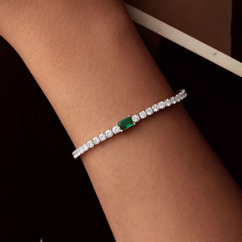 (afbeelding voor) PANDORA Stijl Elegant Smaragdgroen Armband - BSB179 - Bekijken 8