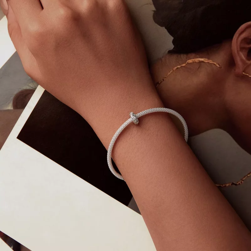 (afbeelding voor) PANDORA-stijl Geëmbosseerd patroon siliconen tussenkraal charm - BSC1011 - Bekijken 6
