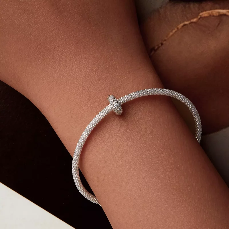 (afbeelding voor) PANDORA-stijl Geëmbosseerd patroon siliconen tussenkraal charm - BSC1011 - Bekijken 7