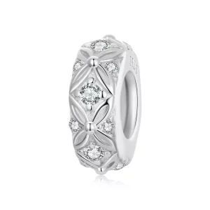 PANDORA-stijl Geëmbosseerd patroon siliconen tussenkraal charm - BSC1011 (afbeelding voor) PANDORA-stijl Geëmbosseerd patroon siliconen tussenkraal charm - BSC1011