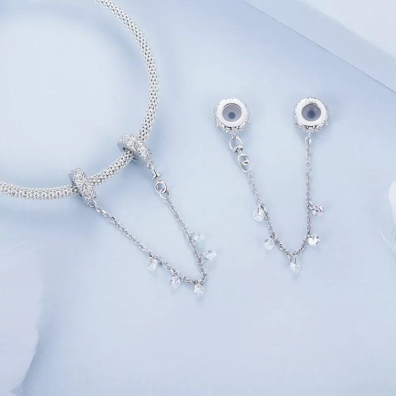 (afbeelding voor) PANDORA Stijl Geplette siliconen veiligheidsketting - BSC1012 - Bekijken 4