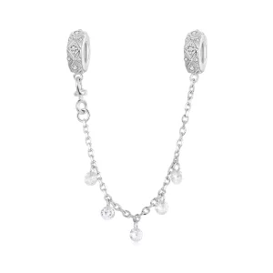 PANDORA Stijl Geplette siliconen veiligheidsketting - BSC1012 (afbeelding voor) PANDORA Stijl Geplette siliconen veiligheidsketting - BSC1012