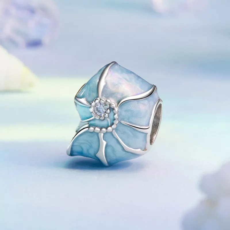 (afbeelding voor) PANDORA Stijl Blauwe schelp charm - BSC1018 - Bekijken 2