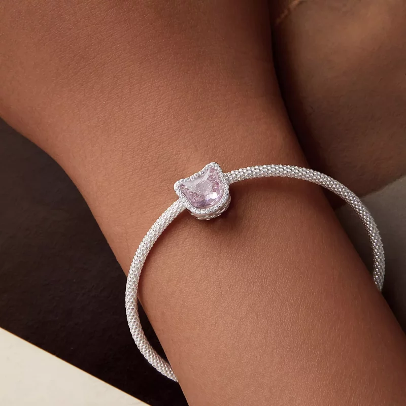 (afbeelding voor) PANDORA Stijl Roze Kat charm - BSC1020 - Bekijken 7