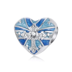(afbeelding voor) PANDORA Stijl Hartvormig kruis charm - BSC1024