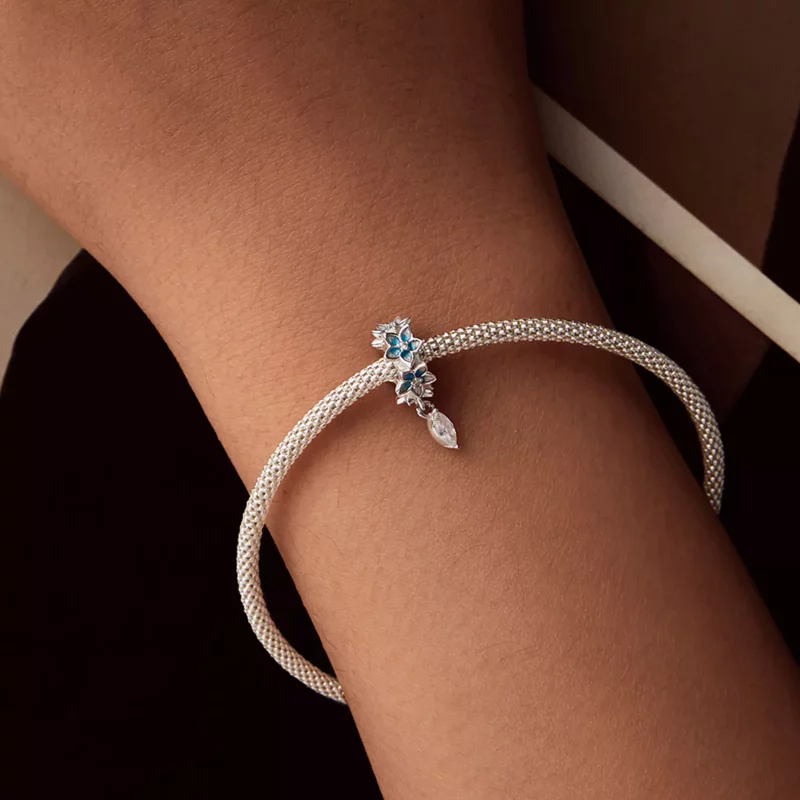 (afbeelding voor) PANDORA Stijl Kleine ridderspoor hanger - BSC1028 - Bekijken 7
