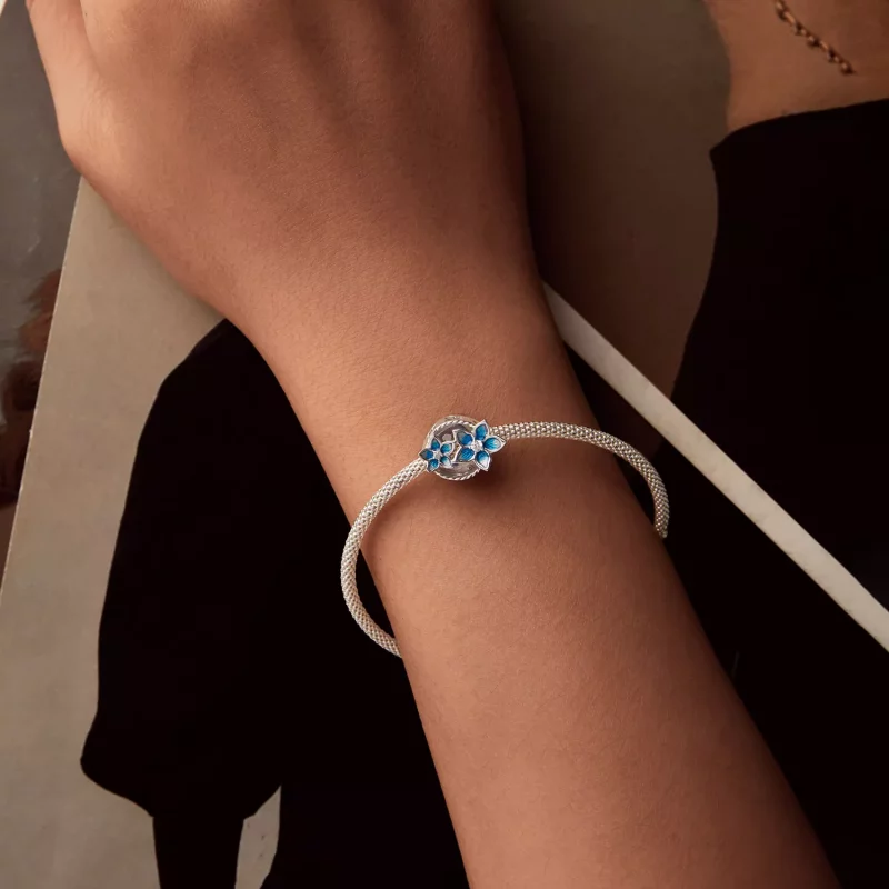 (afbeelding voor) PANDORA-stijl klein ridderspoor bloem charm - BSC1029 - Bekijken 6