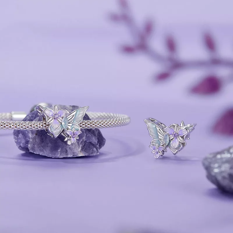(afbeelding voor) PANDORA Stijl Vlinder Iris charm - BSC1030 - Bekijken 4