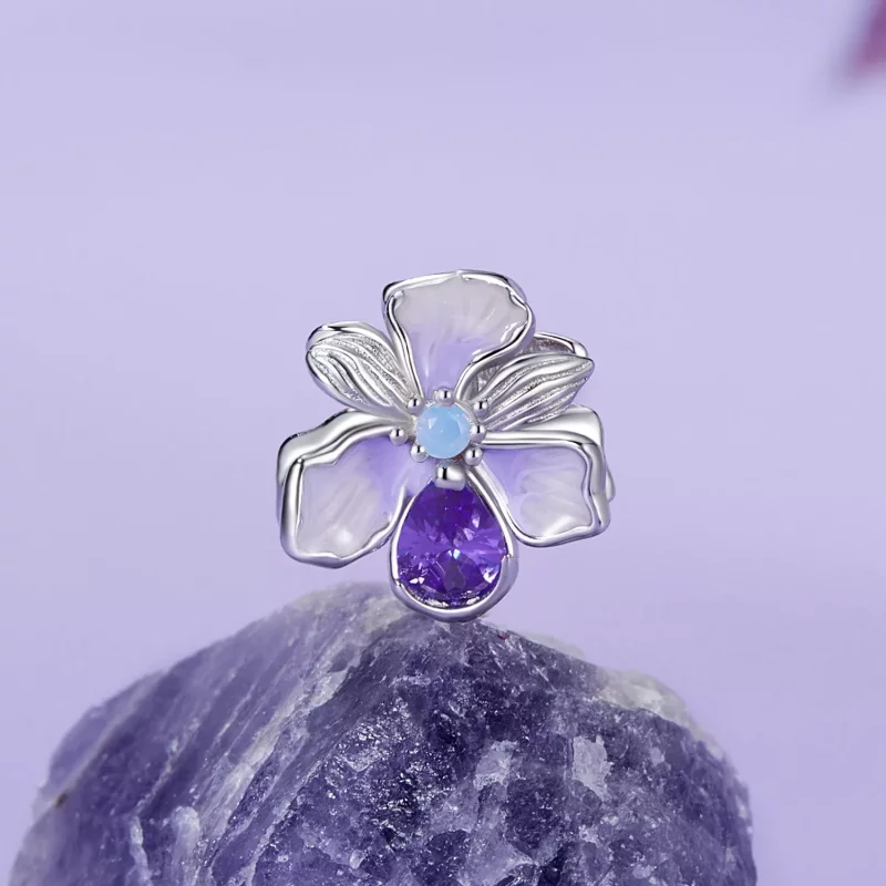 (afbeelding voor) PANDORA Stijl Romantische Iris charm - BSC1031 - Bekijken 2