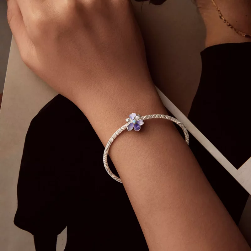 (afbeelding voor) PANDORA Stijl Romantische Iris charm - BSC1031 - Bekijken 6