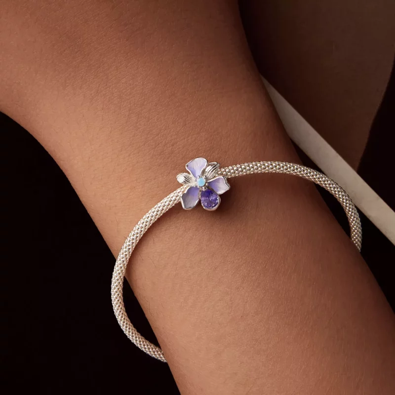 (afbeelding voor) PANDORA Stijl Romantische Iris charm - BSC1031 - Bekijken 7