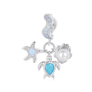 PANDORA Stijl Blauwe Oceaan Hangertje - BSC992 (afbeelding voor) PANDORA Stijl Blauwe Oceaan Hangertje - BSC992