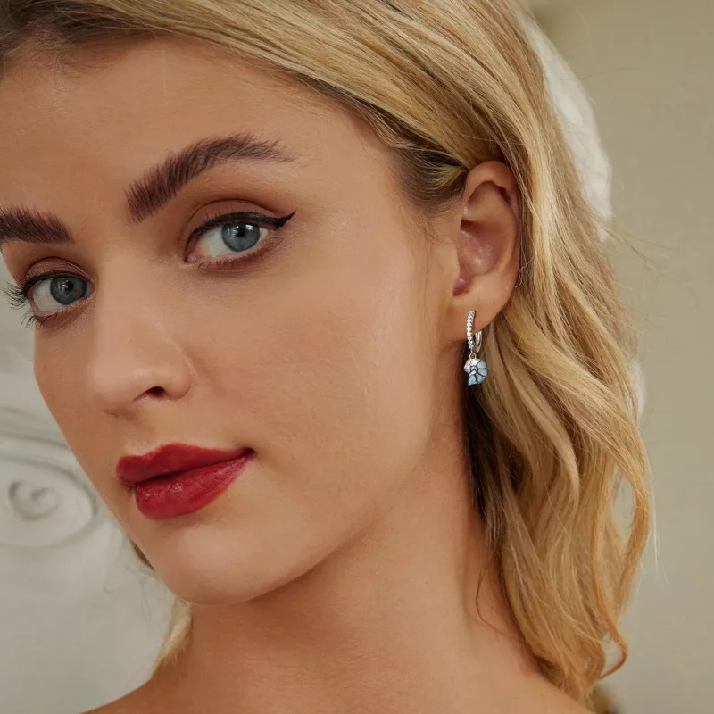 (afbeelding voor) PANDORA Stijl Blauwe schelp oorbellen - BSE1012 - Bekijken 8