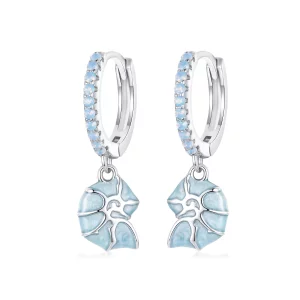 PANDORA Stijl Blauwe schelp oorbellen - BSE1012 (afbeelding voor) PANDORA Stijl Blauwe schelp oorbellen - BSE1012