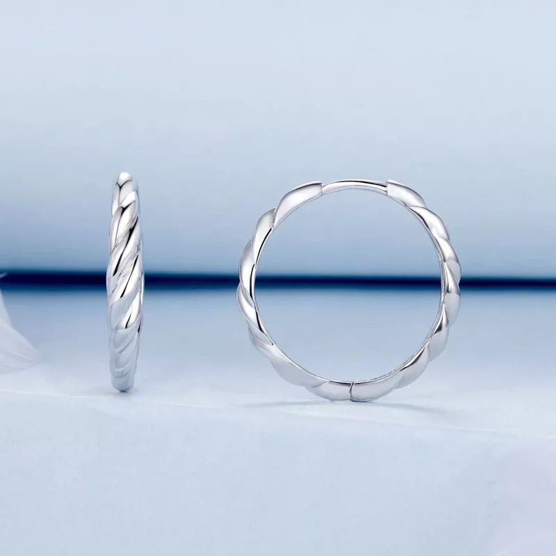 (afbeelding voor) PANDORA Stijl Metallic twist oorbellen - BSE1024-L - Bekijken 2