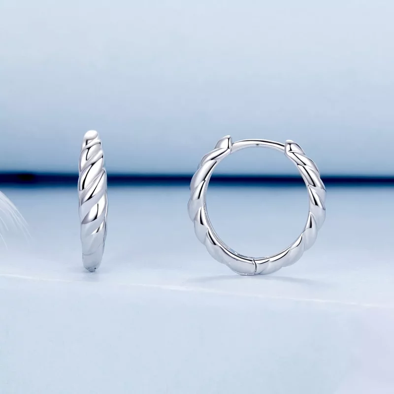 (afbeelding voor) PANDORA Stijl Metalen twist oorbellen - BSE1024-M - Bekijken 2