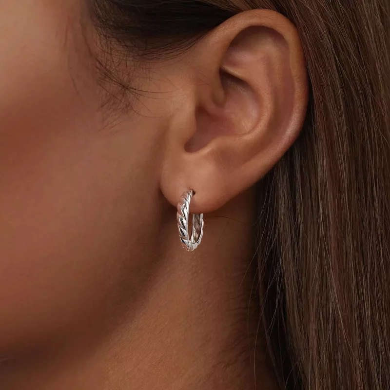 (afbeelding voor) PANDORA Stijl Metalen twist oorbellen - BSE1024-M - Bekijken 6