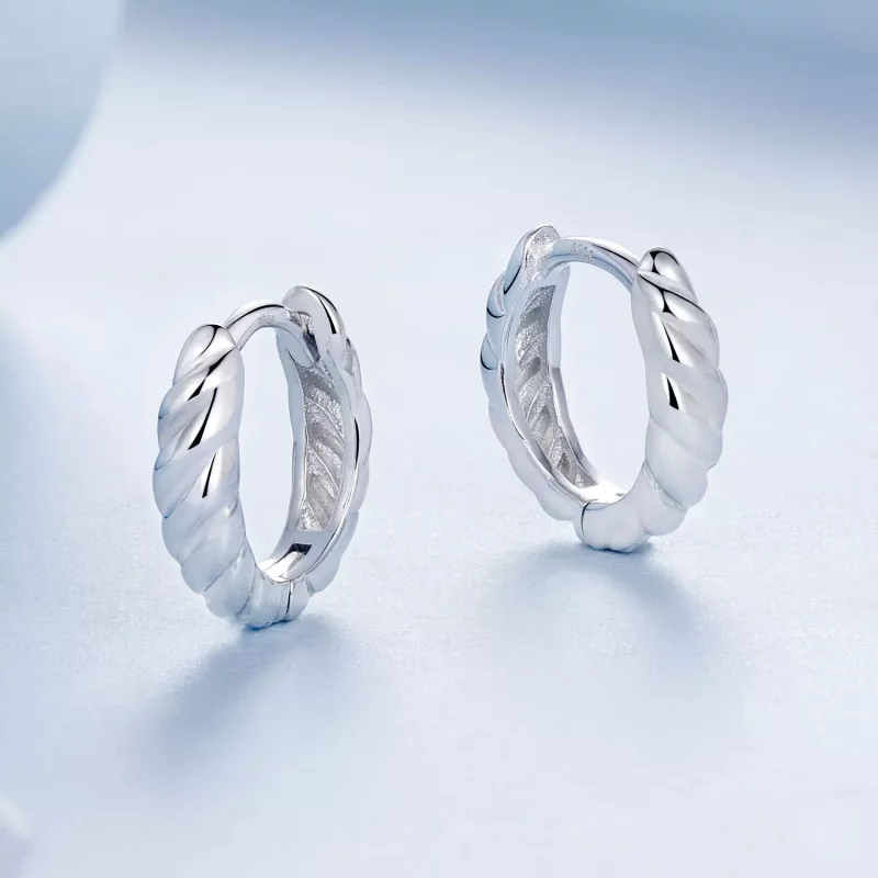 (afbeelding voor) PANDORA Stijl Metalen twist oorbellen - BSE1024-S - Bekijken 3