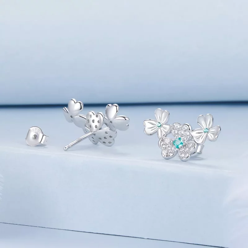 (afbeelding voor) PANDORA-stijl Shamrock oorbellen - BSE1026 - Bekijken 2