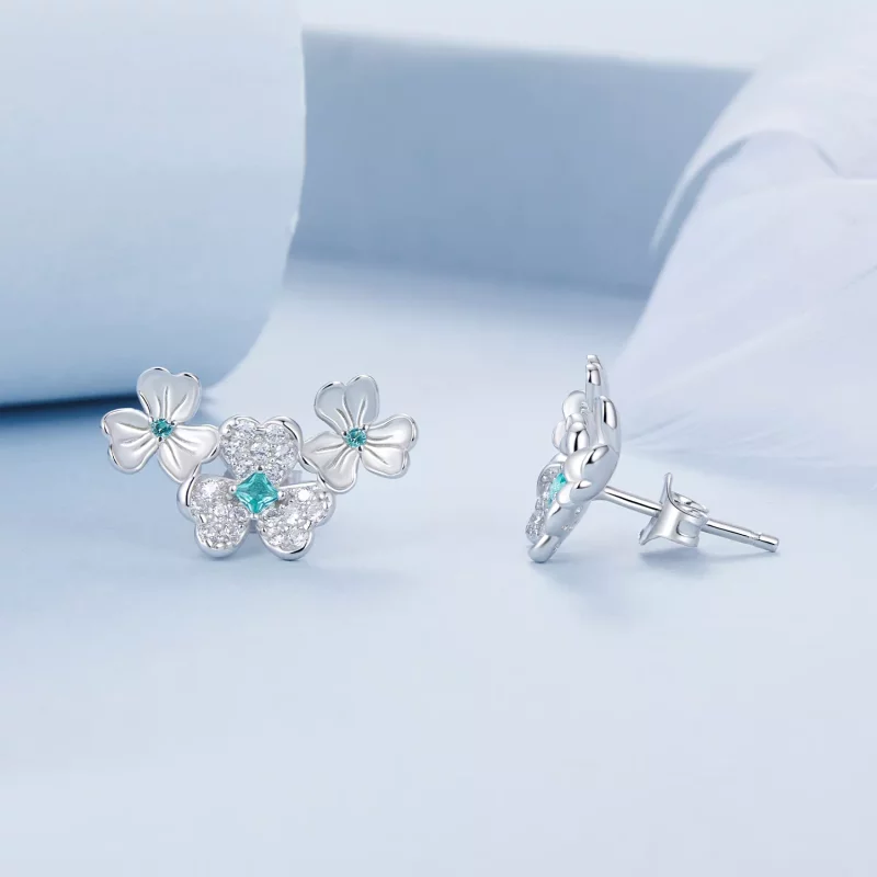 (afbeelding voor) PANDORA-stijl Shamrock oorbellen - BSE1026 - Bekijken 4