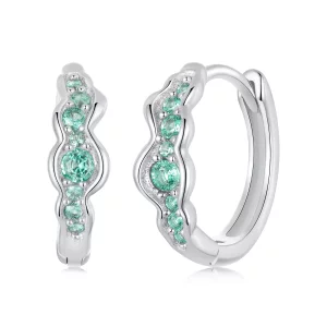 (afbeelding voor) PANDORA-stijl Green Wave Oorbellen - BSE1034
