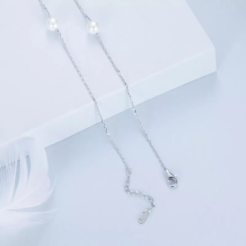 (afbeelding voor) PANDORA-stijl Gypsophila Ketting - BSN389 - Bekijken 5